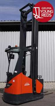 Used Forklift Truck LINDE R 17 X 116-03 ELEKTRO SCHUBMASTSTAPLER (12891796) backdrop