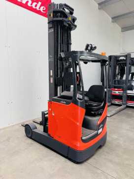 Used Forklift Truck LINDE R 20 -01Triplex ELEKTRO SCHUBMASTSTAPLER (13071968) backdrop