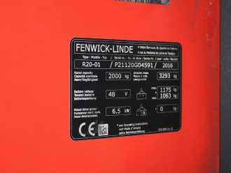 Used Forklift Truck LINDE R 20 W-01 1120 ELEKTRO SCHUBMASTSTAPLER (13074899)
