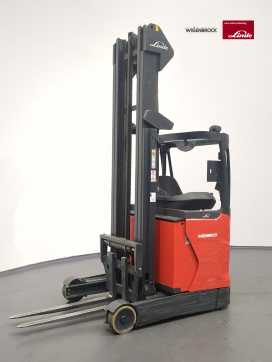 Used Forklift Truck LINDE R14-1120-01 ELEKTRO SCHUBMASTSTAPLER (13041776) backdrop