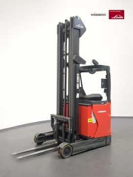 Used Forklift Truck LINDE R14-1120-01 ELEKTRO SCHUBMASTSTAPLER (13042274) backdrop