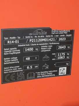 Used Forklift Truck LINDE R14-1120-01 ELEKTRO SCHUBMASTSTAPLER (13042274)