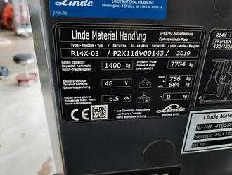 Used Forklift Truck LINDE R14X ELEKTRO SCHUBMASTSTAPLER (13053588)