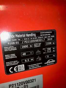 Used Forklift Truck LINDE R16 ELEKTRO SCHUBMASTSTAPLER (13067186)