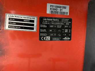 Used Forklift Truck LINDE R16HD-01 ELEKTRO SCHUBMASTSTAPLER (13067163)