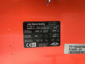 Used Forklift Truck LINDE R16HD-01 ELEKTRO SCHUBMASTSTAPLER (13068809)