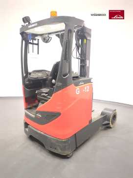 Used Forklift Truck LINDE R20G-1120-01 ELEKTRO SCHUBMASTSTAPLER (13034434) backdrop