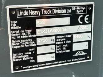Used Forklift Truck LINDE S50 // Diesel //Perfect/Lke new/2167 hours DIESEL SEITENSTAPLER (13063117)