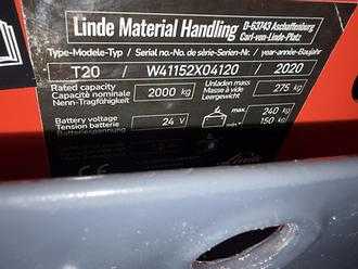 Used Forklift Truck LINDE T20 ELEKTRO NIEDERHUBWAGENDEICHSEL (13062429)
