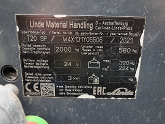 Used Forklift Truck LINDE T20 SP ELEKTRO HOCHHUBWAGENDEICHSEL (13073361)