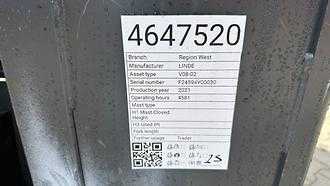 Used Forklift Truck LINDE V 08-02 ELEKTRO NIEDERHUBKOMMISSIONIERER (13067774)