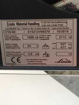 Used Forklift Truck LINDE V10-5212-01 ELEKTRO HOCHHUBKOMMISSIONIERER (13047193)