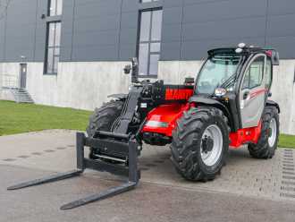 Used Forklift Truck MANITOU MLT 733 DIESEL TELESKOPARMSTAPLER (12815086) backdrop