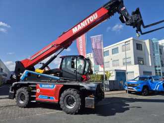 Used Forklift Truck MANITOU MRT 2660 E OXYGEN ELEKTRO TELESKOPARMSTAPLER (13033621) backdrop