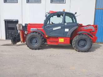 Used Forklift Truck MANITOU MT1440 SLT MANIPULADOR TELESCOPICO 14 MT DIESEL TELESKOPARMSTAPLER (13006607) backdrop