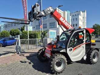 Used Forklift Truck MANITOU MT625 AirCon DIESEL TELESKOPARMSTAPLER (13069828) backdrop