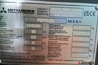 Used Forklift Truck MITSUBISHI PBP 15 QBL ELEKTRO HOCHHUBWAGENDEICHSEL (13067416)