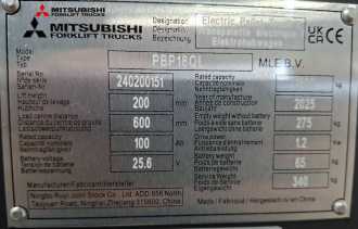Used Forklift Truck MITSUBISHI PBP 18 QL ELEKTRO HOCHHUBWAGENDEICHSEL (13067418)