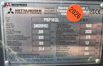 Used Forklift Truck MITSUBISHI PBP 18 QL ELEKTRO HOCHHUBWAGENDEICHSEL (13067419)