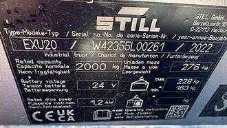 Used Forklift Truck STILL EXU 20 - Nur 191 Stunden ELEKTRO NIEDERHUBWAGENDEICHSEL (13062019)