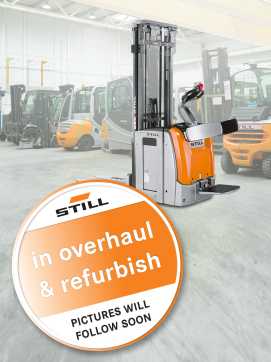 Used Forklift Truck STILL EXV-SF14 ELEKTRO HOCHHUBWAGENFAHRERSTAND (12858015) backdrop