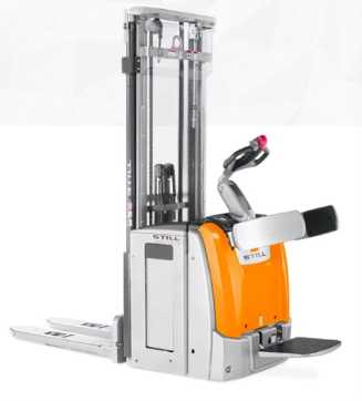 Used Forklift Truck STILL EXV-SF16I ELEKTRO HOCHHUBWAGENFAHRERSTAND (13050528) backdrop