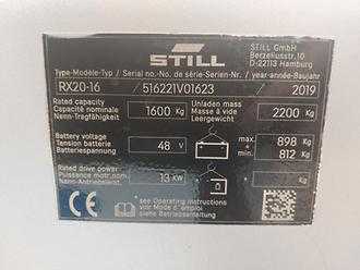 Used Forklift Truck STILL RX 20-16 ELEKTRO DREIRADFRONTSTAPLER (13057601)