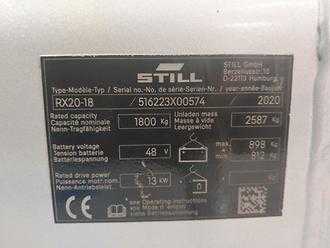 Used Forklift Truck STILL RX 20-18 ELEKTRO DREIRADFRONTSTAPLER (13053328)
