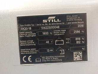 Used Forklift Truck STILL RX 20-18 ELEKTRO DREIRADFRONTSTAPLER (13065540)