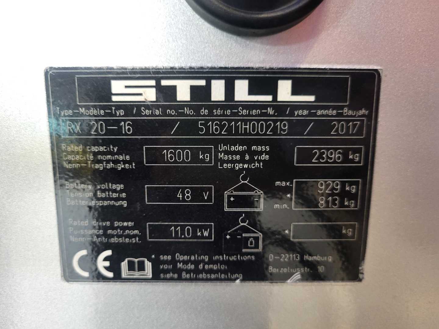 Used Forklift Truck STILL RX20-16 ELEKTRO DREIRADFRONTSTAPLER (13058380)
