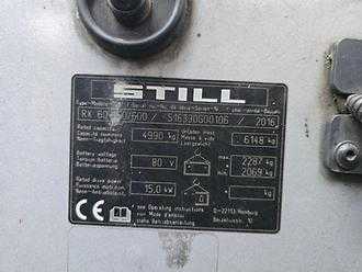 Used Forklift Truck STILL RX60-50/600 ELEKTRO VIERRADFRONTSTAPLER (13024042)