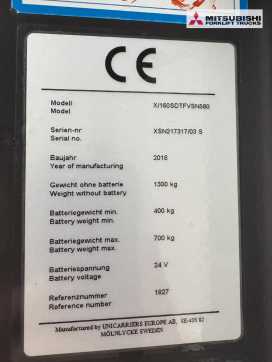 Used Forklift Truck UNICARRIERS 160SDTFV580XSN - 3401 Std. DIESEL SEITENSTAPLER (13070823)