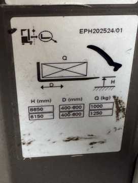Used Forklift Truck UNICARRIERS EPH125DTFV800 - 2728 Std. - HH 8.000 mm ELEKTRO HOCHHUBKOMMISSIONIERER (12929504)