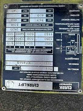 Wózki widłowe używane CLARK TM15 ELEKTRO DREIRADFRONTSTAPLER (12544848)