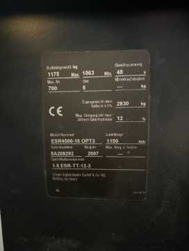 Wózki widłowe używane CROWN ESR4500-16 PT3 ELEKTRO SCHUBMASTSTAPLER (13061215)