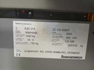 Wózki widłowe używane JUNGHEINRICH EJC 214 115 250 ZT ELEKTRO HOCHHUBWAGENDEICHSEL (13052752)