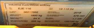 Wózki widłowe używane JUNGHEINRICH EJE 116 115-54 LI ION ELEKTRO NIEDERHUBWAGENDEICHSEL (13072235)