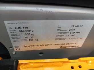 Wózki widłowe używane JUNGHEINRICH EJE 118 33 100 67 ELEKTRO NIEDERHUBWAGENDEICHSEL (13074081)