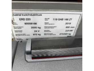 Wózki widłowe używane JUNGHEINRICH ERD 220 1660 ZT ELEKTRO HOCHHUBWAGENMANUELLELEKTRISCH (13071574)