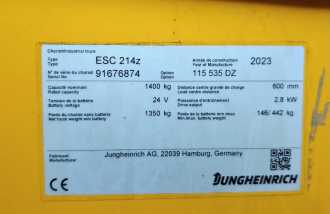 Wózki widłowe używane JUNGHEINRICH ESC 214z 535 DZ ELEKTRO HOCHHUBWAGENDEICHSEL (13071091)
