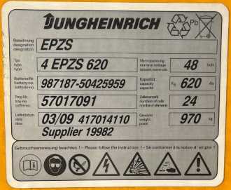 Wózki widłowe używane JUNGHEINRICH ETV 114 ELEKTRO SCHUBMASTSTAPLER (13066835)