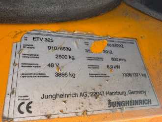 Wózki widłowe używane JUNGHEINRICH ETV 325 Baujahr 2012 / HH 8420 Akku 2012 ELEKTRO SCHUBMASTSTAPLER (13001006)