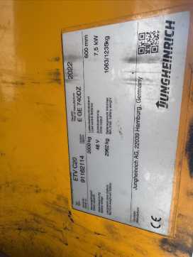 Wózki widłowe używane JUNGHEINRICH ETV C 20 Baujahr 2022 /Kamera/ HH 7,4M/ TOP CONDITION ELEKTRO SCHUBMASTSTAPLER (13068329)