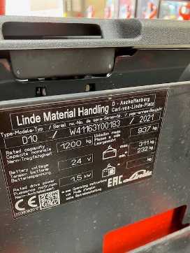 Wózki widłowe używane LINDE D10B ELEKTRO HOCHHUBWAGENDEICHSEL (13034525)