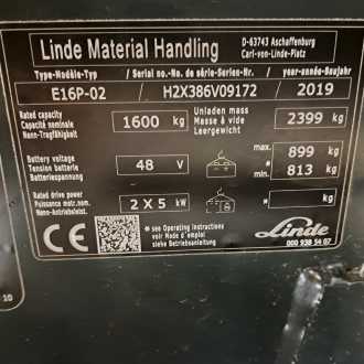 Wózki widłowe używane LINDE E 16 P EVO ELEKTRO VIERRADFRONTSTAPLER (12873769)