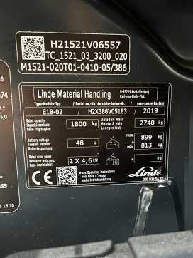 Wózki widłowe używane LINDE E 18 EVO ELEKTRO DREIRADFRONTSTAPLER (13073557)