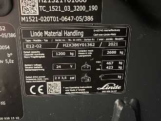 Wózki widłowe używane LINDE E12-02 ELEKTRO DREIRADFRONTSTAPLER (13017105)