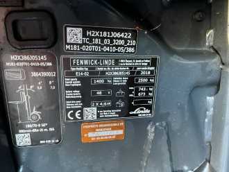Wózki widłowe używane LINDE E14-02 ELEKTRO DREIRADFRONTSTAPLER (13061050)