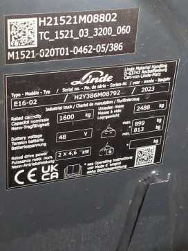 Wózki widłowe używane LINDE E16-386-02 ELEKTRO DREIRADFRONTSTAPLER (13070917)