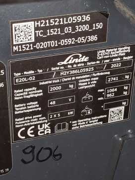 Wózki widłowe używane LINDE E20L-386-02 ELEKTRO DREIRADFRONTSTAPLER (13074360)